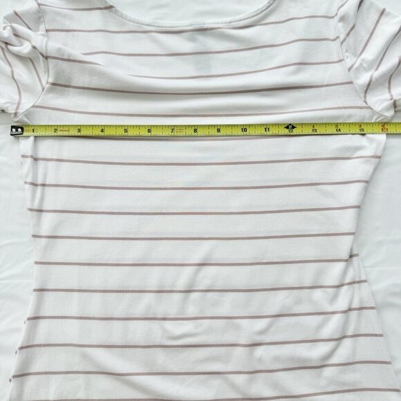 Colori White And Pink Stripped 3/4 Sleeves Top Size Small - Picture 8 of 12